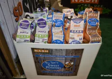 Nash Produce just introduced new labeling for its white and purple sweet potatoes in convenience mesh bags.